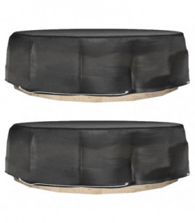 vidaXL Island Lounge Covers 2 pcs 8 Eyelets Ø188x50 cm Round