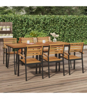 vidaXL Garden Table with Hairpin Legs 200x90x75 cm Solid Wood Acacia