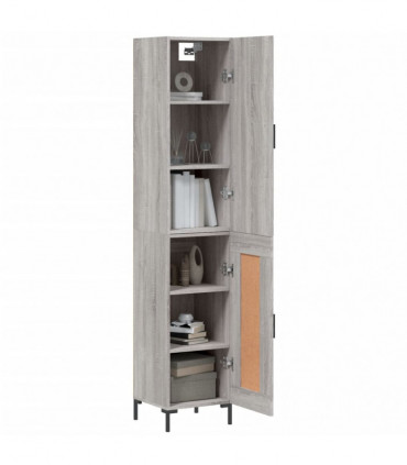 vidaXL Highboard Grey Sonoma 34.5x34x180 cm Engineered Wood