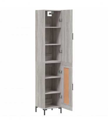 vidaXL Highboard Grey Sonoma 34.5x34x180 cm Engineered Wood