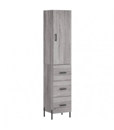 vidaXL Highboard Grey Sonoma 34.5x34x180 cm Engineered Wood