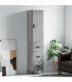 vidaXL Highboard Grey Sonoma 34.5x34x180 cm Engineered Wood