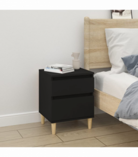 vidaXL Bedside Cabinet Black 40x35x50 cm