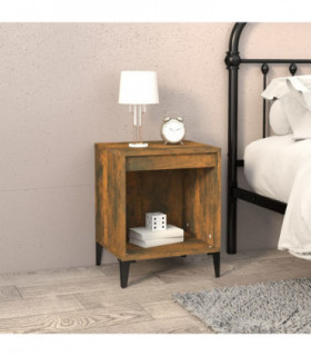 vidaXL Bedside Cabinet Smoked Oak 40x35x50 cm