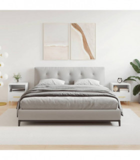 vidaXL Bedside Cabinets 2 pcs White 40x35x47.5 cm Engineered Wood