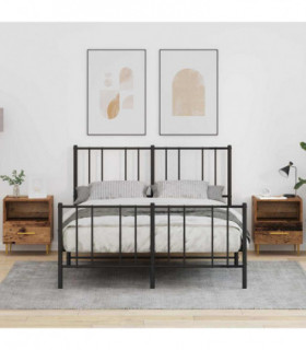 vidaXL Bedside Table 2 pcs Old Wood 40 x 35 x 47.5 cm Engineered Wood