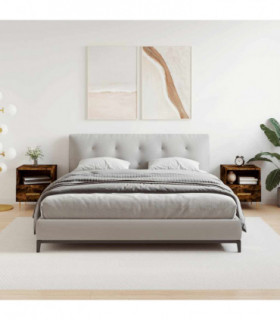 vidaXL Bedside Cabinets 2 pcs Smoked Oak 40x35x47.5 cm Engineered Wood