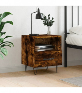 vidaXL Bedside Cabinet Smoked Oak 40x35x47.5 cm Engineered Wood