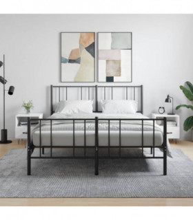 vidaXL Bedside Cabinets 2 pcs High Gloss White 40x35x47.5 cm Engineered Wood