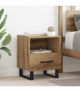 vidaXL Bedside Cabinet with Drawer 2 pcs Artisan Oak 40 x 35 x 47.5 cm