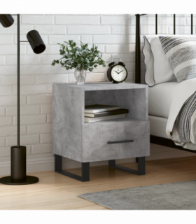 vidaXL Bedside Cabinet Concrete Grey 40x35x47.5 cm Engineered Wood
