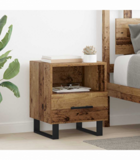 vidaXL Bedside Cabinet Old Wood 40 x 35 x 47.5 cm Engineered Wood
