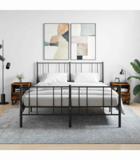 vidaXL Bedside Cabinets 2 pcs Smoked Oak 40x35x47.5 cm Engineered Wood