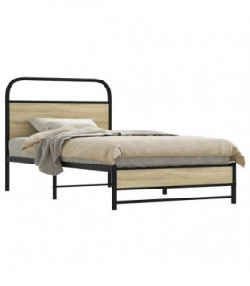 vidaXL Bed Frame without Mattress 90x200 cm Sonoma Oak Engineered Wood