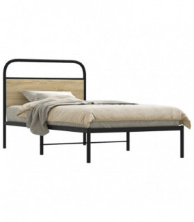 vidaXL Bed Frame Without Mattress 90x200 cm Sonoma Oak Engineered Wood