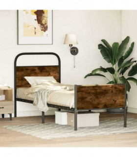 vidaXL Bed Frame without Mattress 75x190 cm Sonoma Oak Engineered Wood