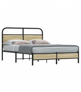 vidaXL Bed Frame without Mattress 120x200 cm Sonoma Oak Engineered Wood