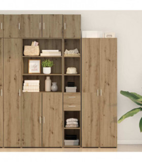 vidaXL Storage Cabinet 2 pcs Artisan Oak 30 x 42.5 x 225 cm