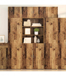 vidaXL Highboard Old Wood 80 x 42.5 x 185 cm Engineered Wood