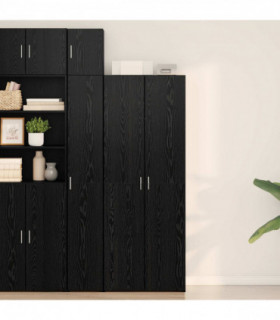 vidaXL Highboard Black oak 70 x 42.5 x 185 cm Engineered wood