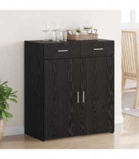 vidaXL Storage Cabinet Black oak 80 x 42.5 x 93.5 cm Engineered wood