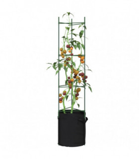 vidaXL Tomato Cage with Plant Bag 2 pcs 154 cm Steel and PP