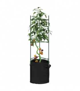 vidaXL Tomato Cage with Plant Bag 2 pcs 116 cm Steel and PP