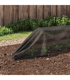 vidaXL Netting Tunnel Black 300x50x48.5 cm Steel and Polyethylene