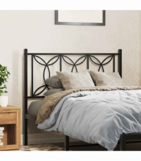 vidaXL Metal Replace Headboard Black 100 cm