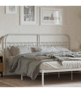 vidaXL Metal Replace Headboard White 180 cm