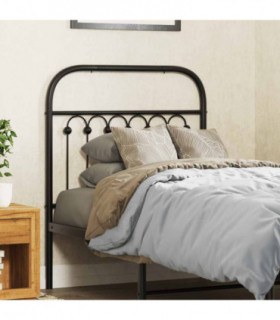 vidaXL Metal Replace Headboard Black 80 cm