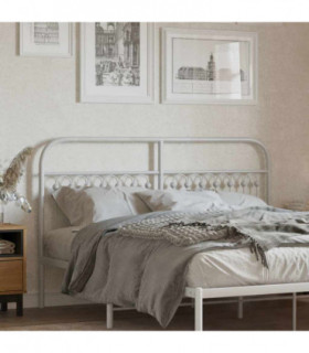 vidaXL Metal Replace Headboard White 150 cm