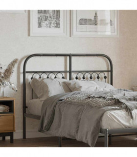 vidaXL Metal Replace Headboard Black 120 cm