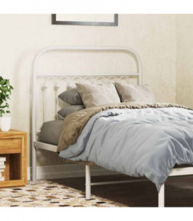 vidaXL Metal Replace Headboard White 90 cm