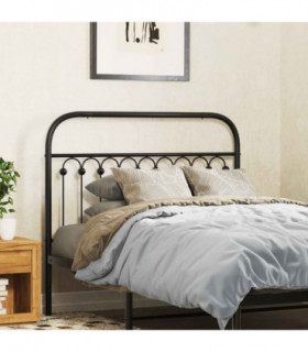 vidaXL Metal Replace Headboard Black 107 cm