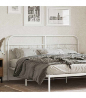 vidaXL Metal Replace Headboard White 183 cm