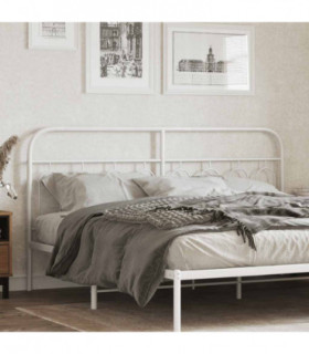 vidaXL Metal Replace Headboard White 160 cm
