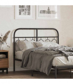 vidaXL Metal Replace Headboard Black 120 cm