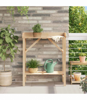 vidaXL Potting Table Natural 75 x 40 x 90 cm Solid pine wood