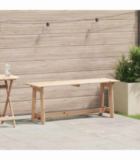 vidaXL Outdoor Bench Natural 119 x 37 x 47 cm Solid Pine Wood