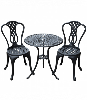 3 Pc Cast Aluminium Bistro Set