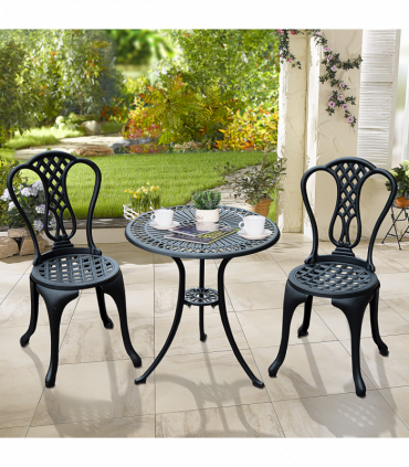 3 Pc Cast Aluminium Bistro Set