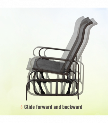 3 piece Outdoor Swing Chair with Tea Table Set, Patio Garden Rocking Furniture