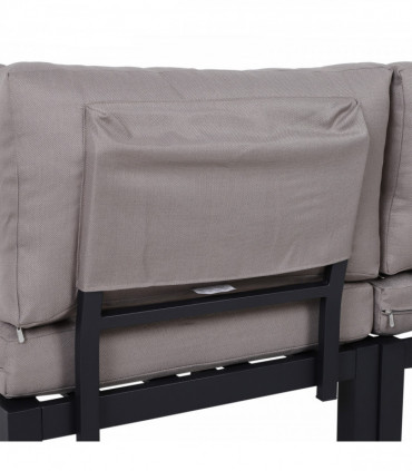 3-Piece Aluminium Frame Outdoor Garden Furniture Set Mixed Grey