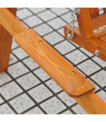 Garden Swing Chair Seat Bench-Green Russian larch wood 200cm x 130cm x 185cm