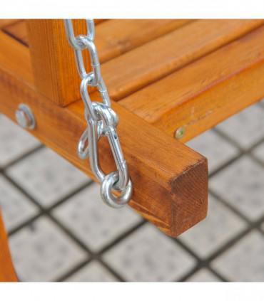 Garden Swing Chair Seat Bench-Green Russian larch wood 200cm x 130cm x 185cm