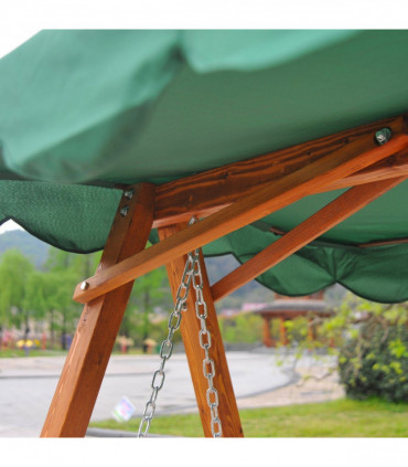 Garden Swing Chair Seat Bench-Green Russian larch wood 200cm x 130cm x 185cm