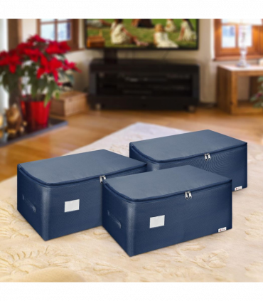 STORAGE BAGS 3PK Medium Blue 600D Oxford fabric 50L 105L Clothing blankets
