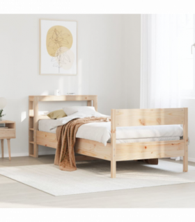 vidaXL Bed Frame without Mattress 90x190 cm Single Solid Wood Pine