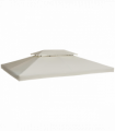3x4 m 2-Tier Waterproof Gazebo Replacement Top-Cream-White